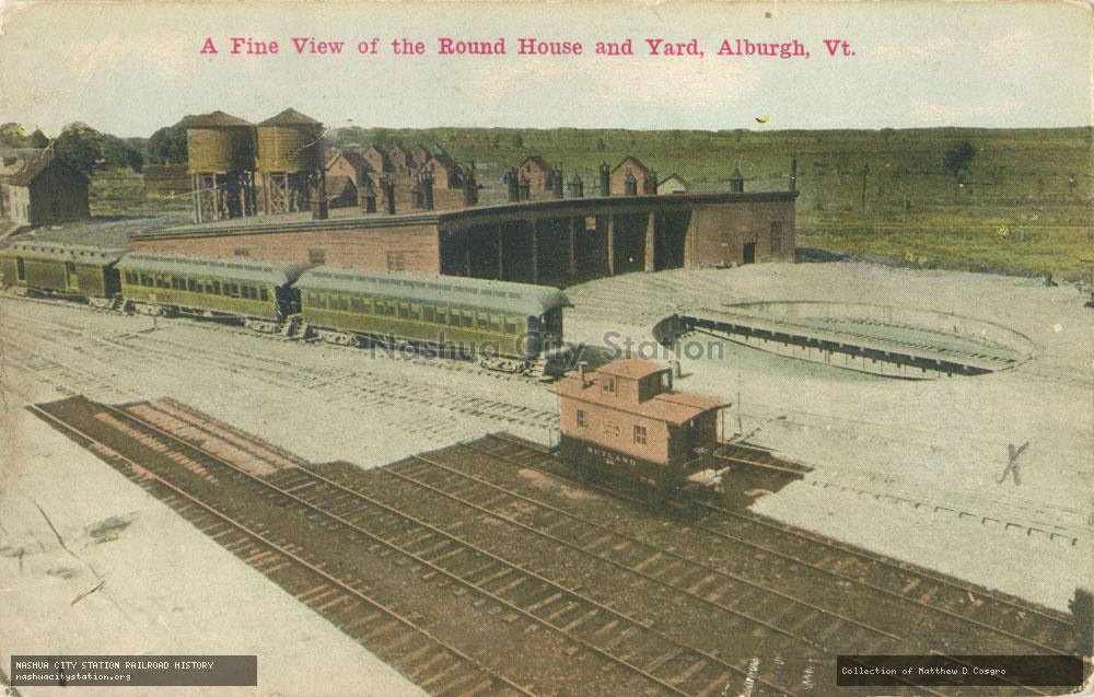 Postcard: A Fine View of the Round House and Yard, Alburgh, Vermont